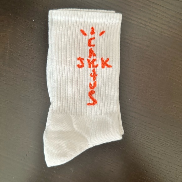 🌵🌵 CACTUS JACK Travis Scott Socks • White • Size Large • Brand New - Picture 2 of 4